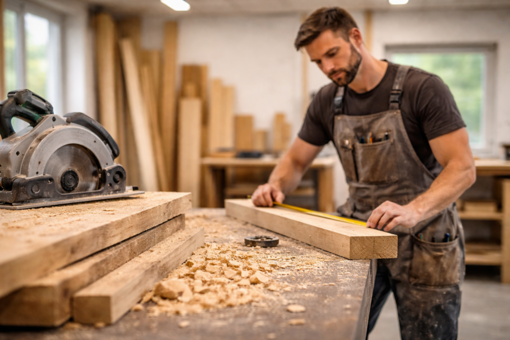 Werbung für Schreinerei