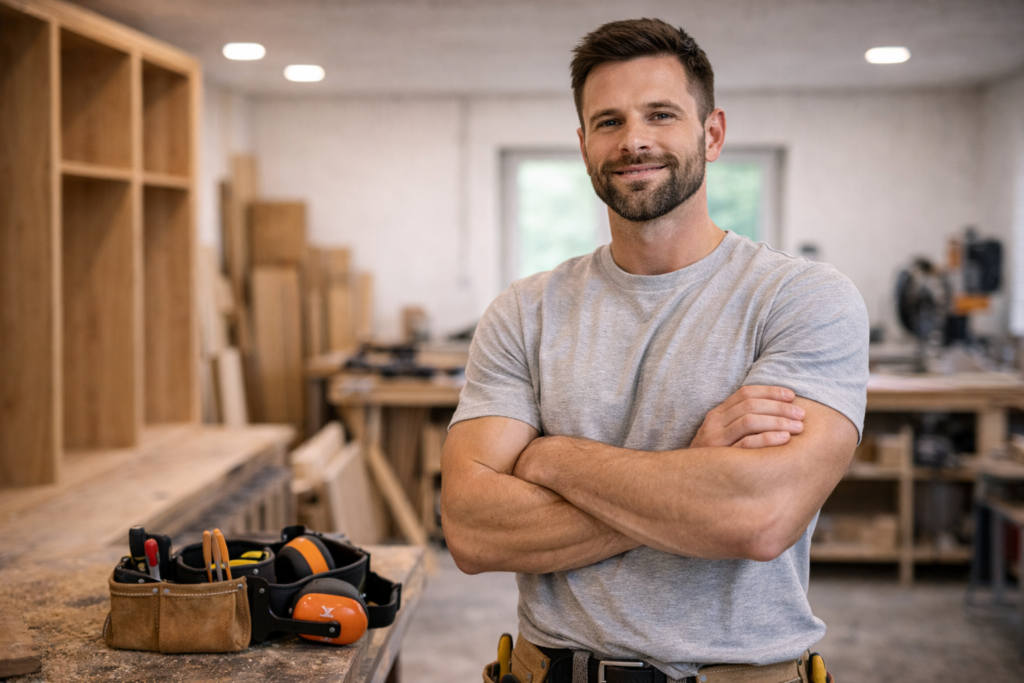 Werbung für schreiner und tischler