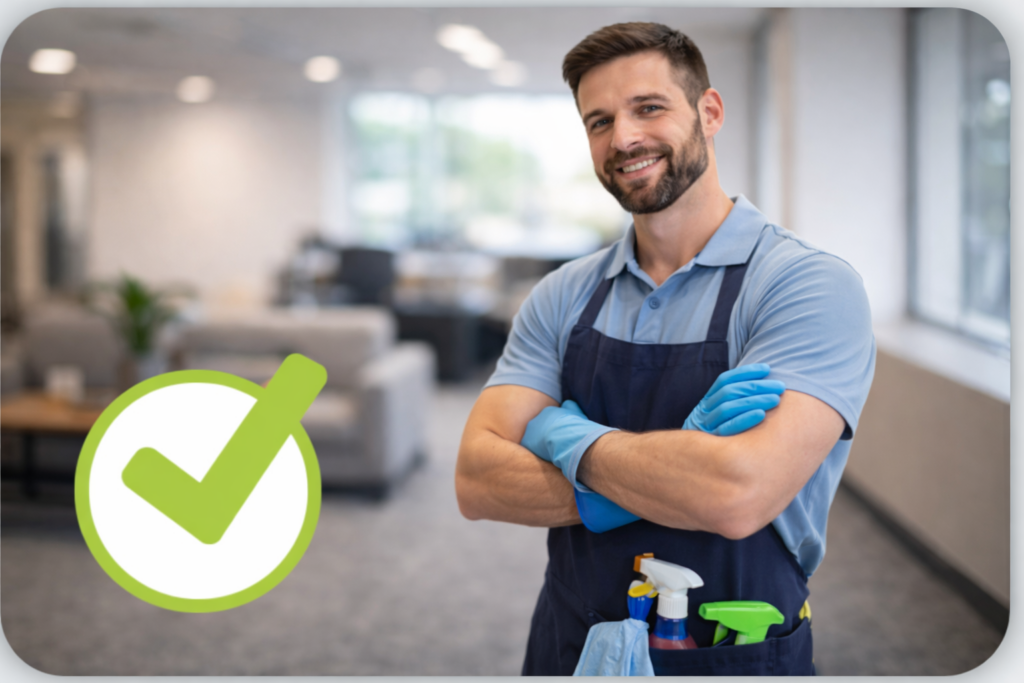 Werbung für Gebäudereinigung