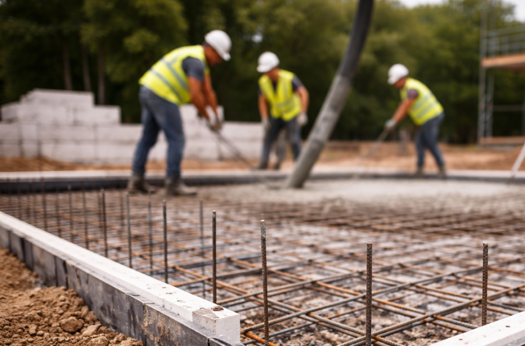 Werbung für Baufirma